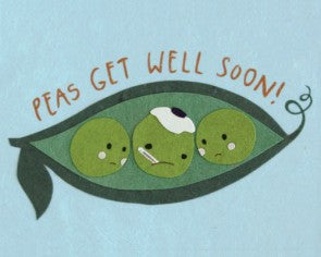 Peas Get Well Greeting Card