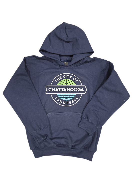 City of Chattanooga Youth Navy Hoodie Full Color