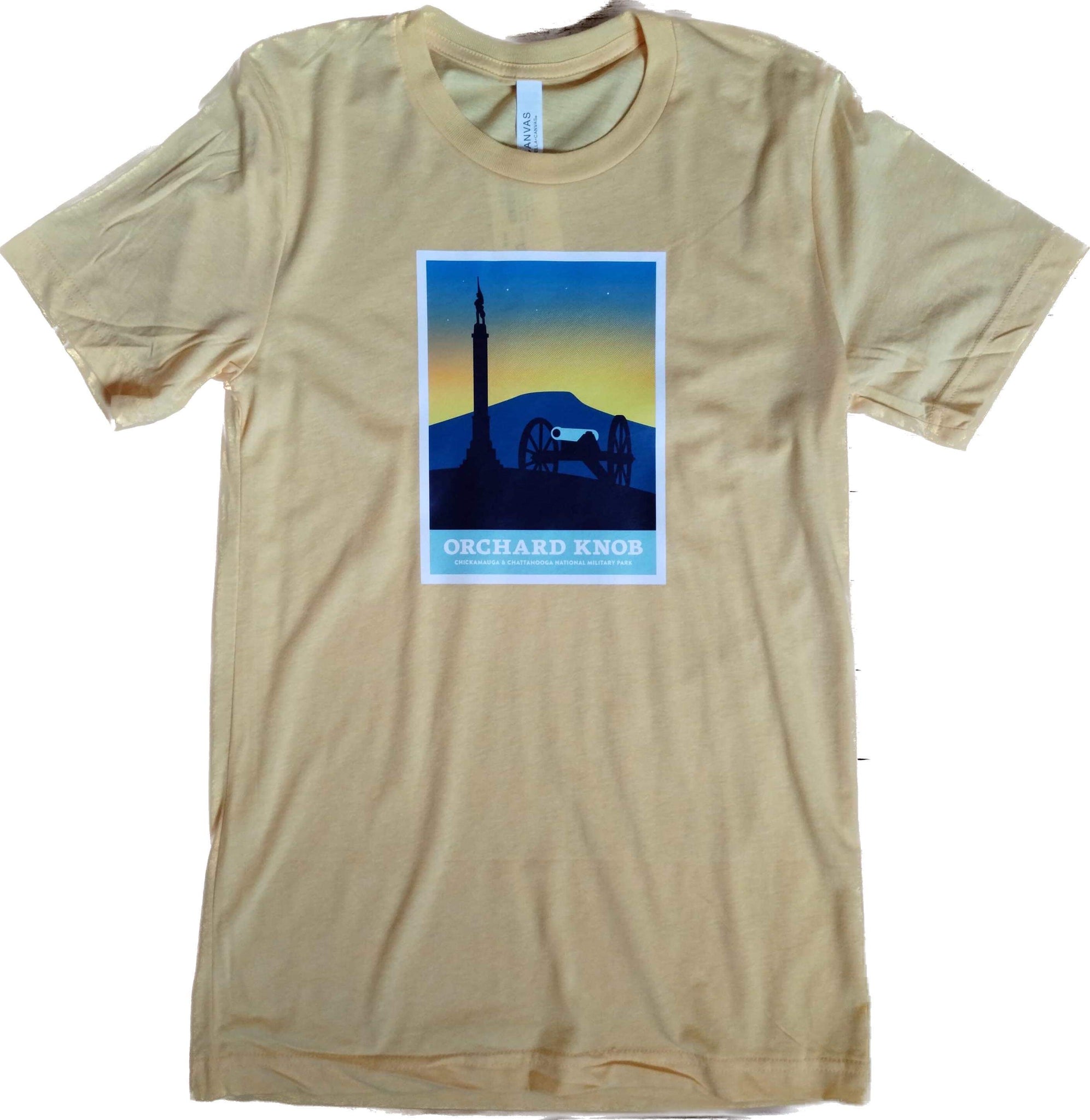 Orchard Knob National Parks T-Shirt - Pale Yellow Triblend