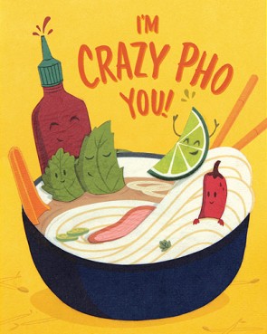 Crazy Pho You Greeting Card