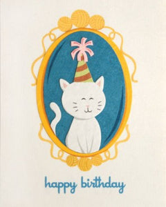 Fancy Cat Birthday Greeting Card