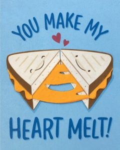 Grilled Cheese Love (You Make My Heart Melt) Greeting Card