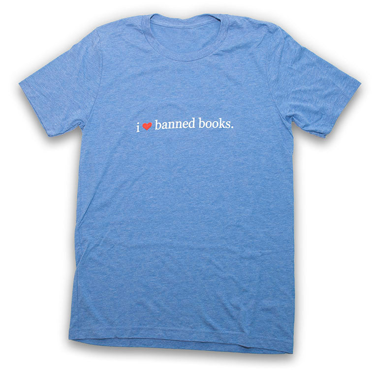 I Heart Banned Books - Steel Blue Triblend