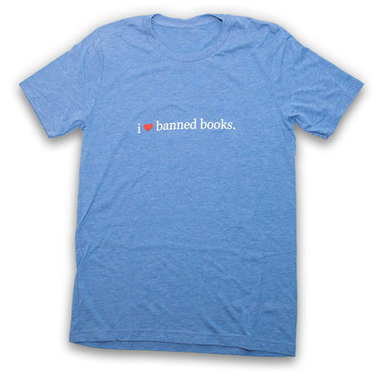 I Heart Banned Books - Steel Blue Triblend