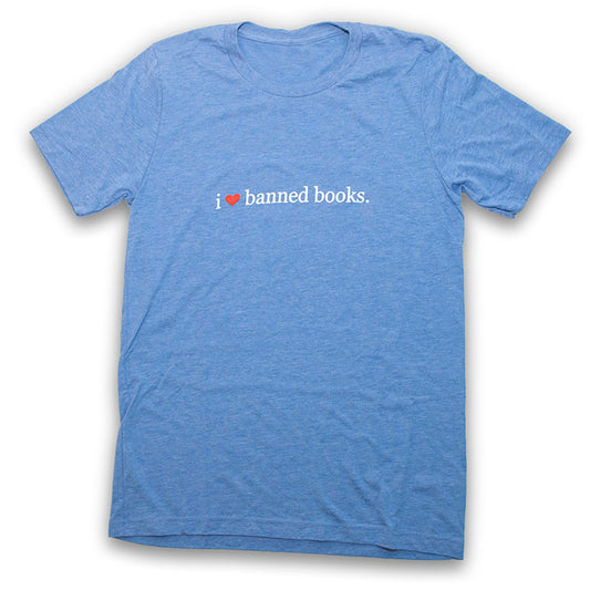 I Heart Banned Books - Steel Blue Triblend