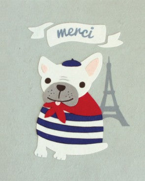 Merci Bulldog Greeting Card