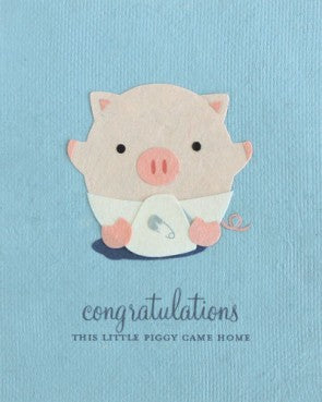 Little Piggy Congrats Greeting Card