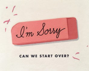 Sorry Eraser Greeting Card